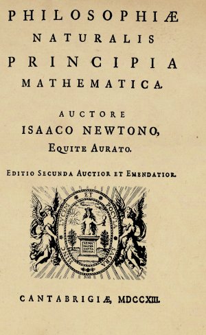 Title page of the second edition of the Principia Mathematica (Cambridge: 1713)