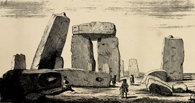 Image of Stonehenge, from William Stukeley, Stonehenge a Temple Restor’d to the British Druids (London: 1740)